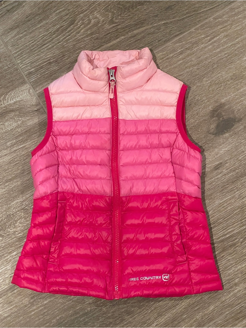 Free Country Pink Girls Puffer Jacket Vest XS 5/6